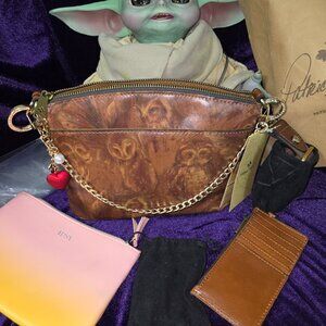 Patricia Nash Marcie Small Owl Leather Shoulder/Crossbody Bag - New